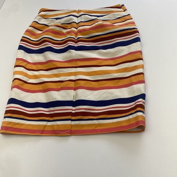 Merona Women’s Stretch Pencil Skirt Fully Lined Mid Rise Size 2 Striped Pockets - Picture 13 of 16